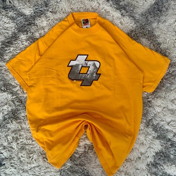Vintage Y2K 90s Team Fun Outdoor Gear Made in Canada FOTL tag Men's Large Yellow - Picture 1 of 5